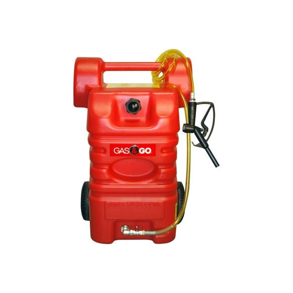 Fuel Caddy, Polyethylene, 15 gal, Gasoline, Red